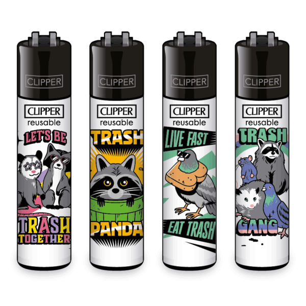 Clipper Classic Trash Gang Aansteker Set met 4 designs
