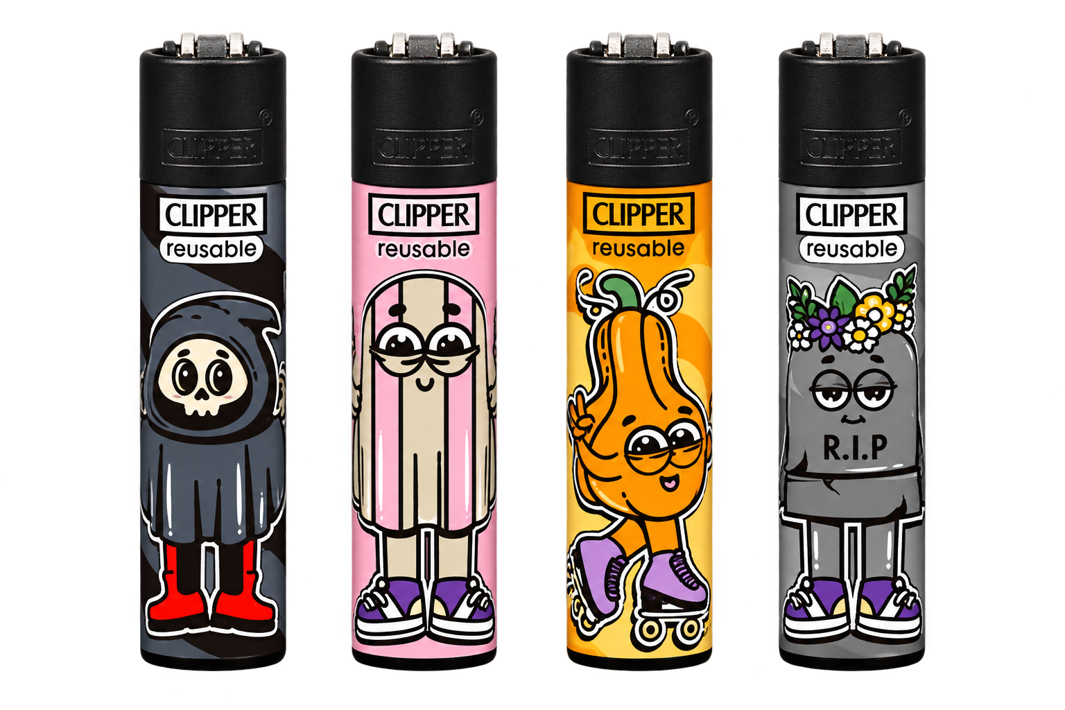 Clipper Classic Halloween Aansteker Set met 4 designs