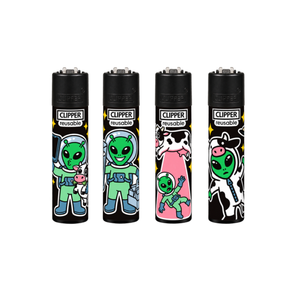 Clipper Classic Space Aansteker Set met 4 alien designs