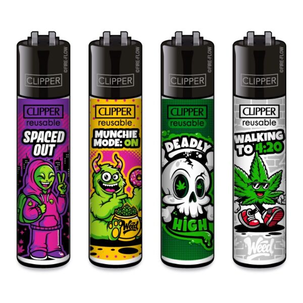 Clipper Classic 420 Mix 12 aansteker set 4 stuks compleet
