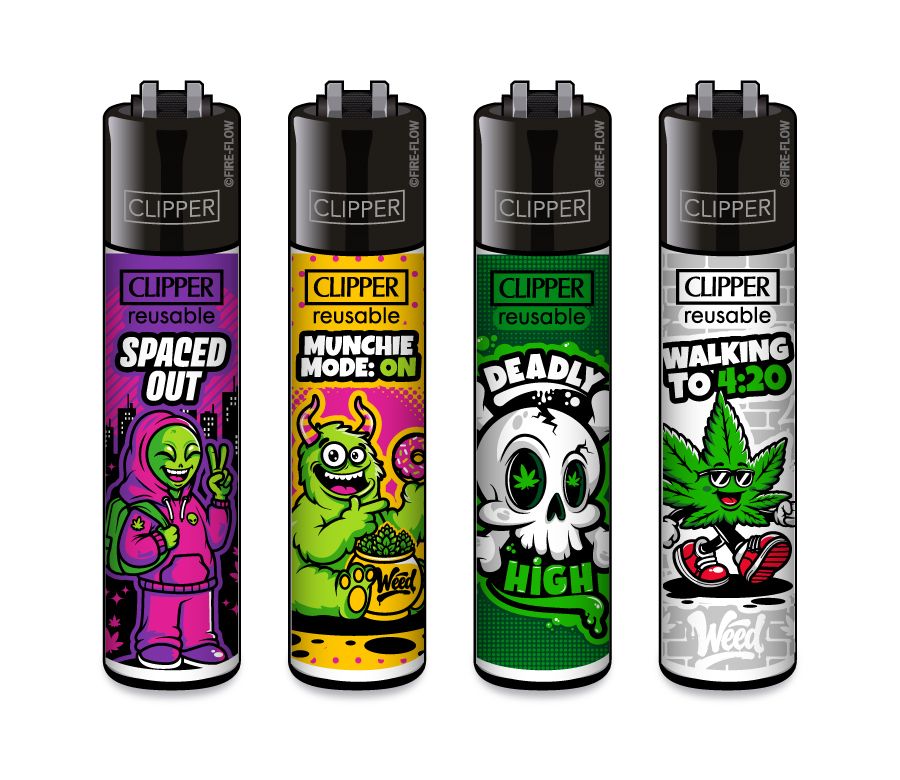 Clipper Classic 420 Mix 12 aansteker set 4 stuks compleet
